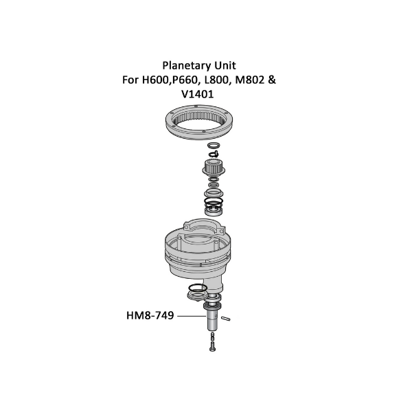 Hobart (HM8-749) 12430-236 Agitator Shaft Assembly for Hobart M802