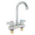 BK Resources (BKD-3G-G) 4" O.C. WorkForce Deck Mount Faucet With 3.5" Gooseneck Spout