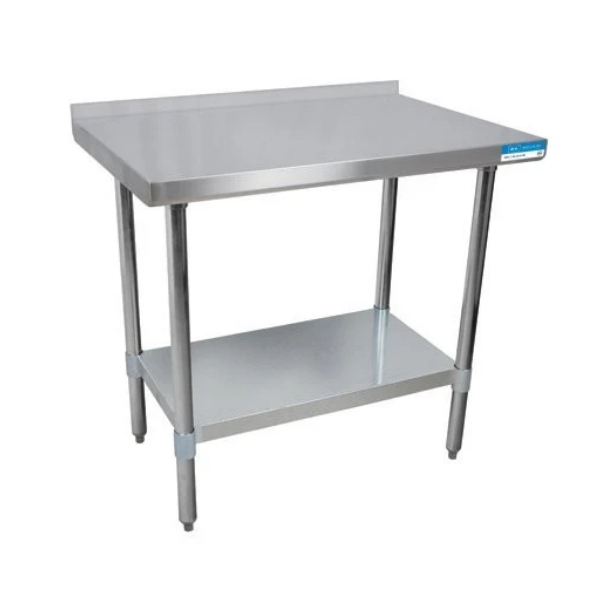 Bk Resources Vttr-3024 Stainless Steel Work Table w/ Backsplash | 30" X 24"