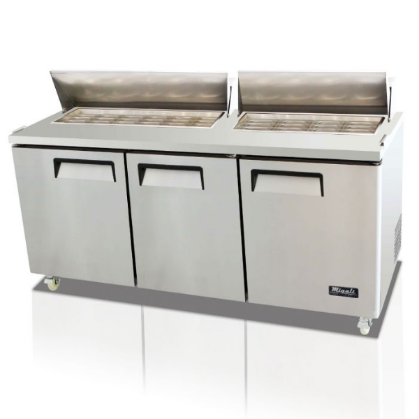 NEW-Migali-C-SP72-30BT-HC- 72″ – 30 Pans, Big Top Sandwich Prep Table