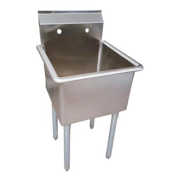 BK Resources 1 Compartment Utility Sink 36X24X14 16GA T-430 NO DB