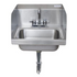 BK Resources (BKHS-D-1410-SS-PT-G) DM Hand Sink 2 Hole With Side Splashes Faucet P-TR