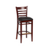 Royal Industries (ROY 8002 W BLK) Wood Bar Stool, Walnut Finish, Upholstered Seat