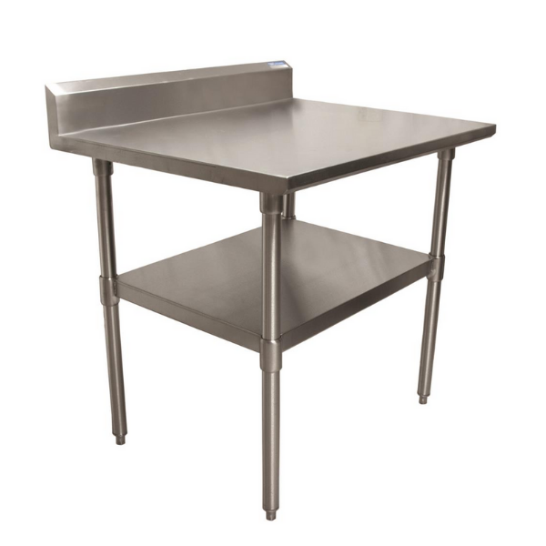 BK Resources (VTTR5-2424) 24" X 24" T-430 18 GA Table Stainless Steel Top 5" Riser