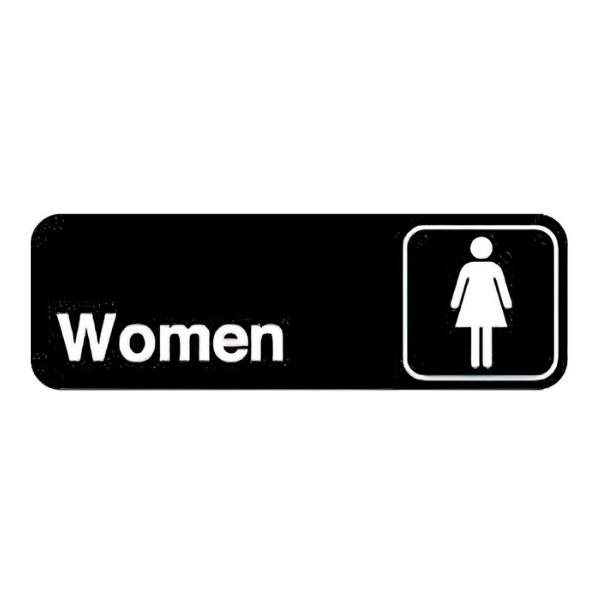 Royal Industries (ROY 394516) WOMEN, 3" x 9" Sign