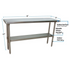 BK Resources (SVT-1860) 18" X 60" T-430 18 GA Stainless Steel Table Top and Base