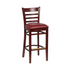 Royal Industries (ROY 8002 W CRM) Wood Bar Stool, Walnut Finish, Upholstered Seat