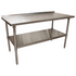 BK Resources (SVTR-6030) 60" X 30" T-430 18 GA Table Stainless Steel Top with 1.5" Riser