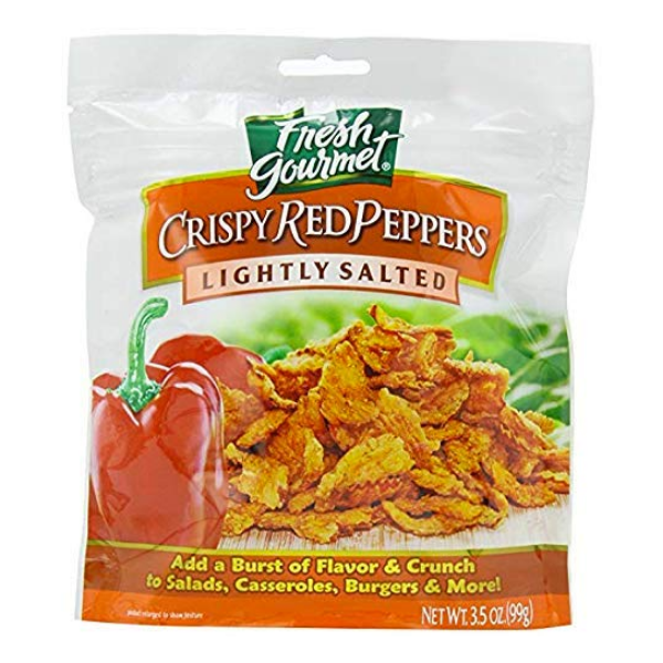 Fresh Gourmet Crispy Red Peppers, Lightly Salted, 3.5-Ounce (Pack of 3)