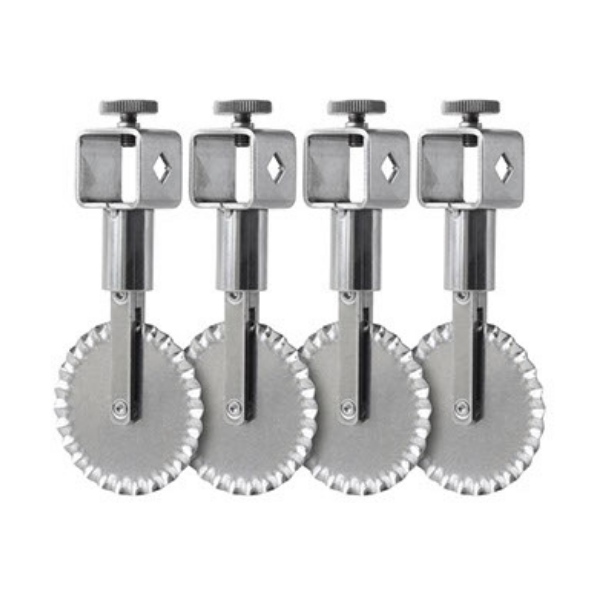 Ateco 13944 Fluted Cutting Wheels with Locking Hardware - 4/Set