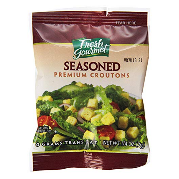 Fresh Gourmet Premium Croutons, Seasoned, 0.25 Ounce (Pack of 250)