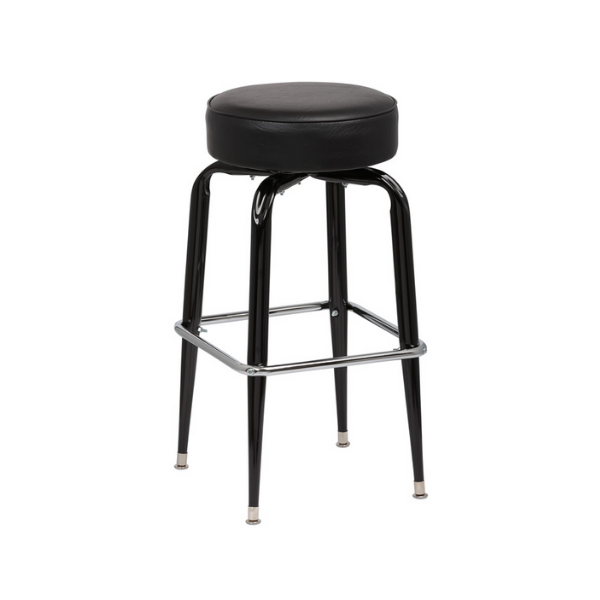 Royal Industries (ROY 7723 B) Standard Seat, Black Square Frame Bar Stool