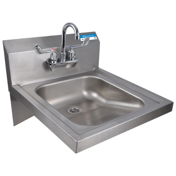 BK Resources Splashmount 2-Hole ADA Hand Sink With Faucet