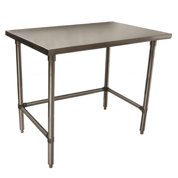 BK Resources (SVTOB-4824) 48" X 24" T-430 18 GA Stainless Steel Table Top Open Base