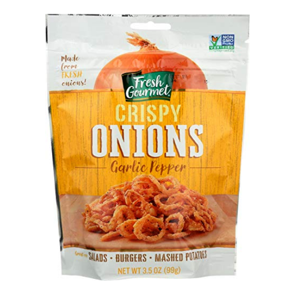 Fresh Gourmet Topping, Crispy Onion Garlic, 3.5 oz