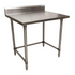 BK Resources (QVTR5OB-4830) 14 GA. T-304 5" Riser 48 X 30 Table Stainless Steel Open Base