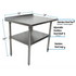 BK Resources (SVTR-3024) 30" X 24" T-430 18 GA Table Stainless Steel Top with 1.5" Riser