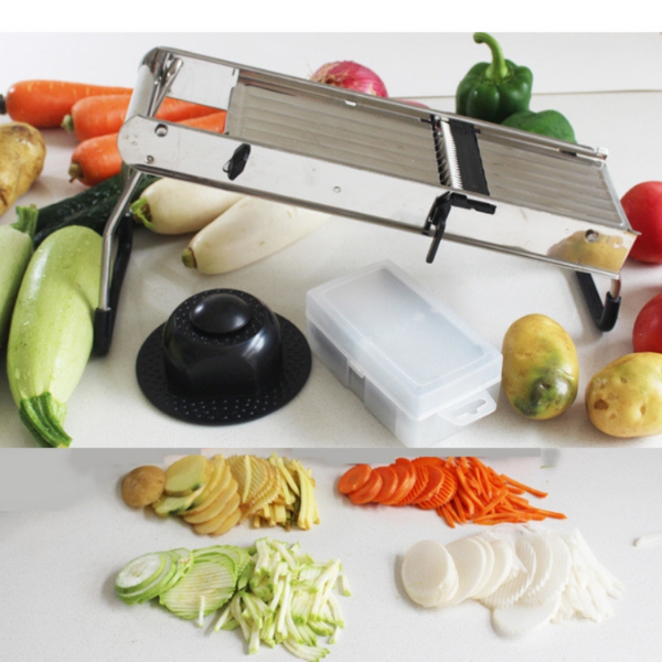 ALFA MAND01 Stainless Mandoline Vegetable Slicer with 5 blades