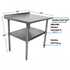 BK Resources (SVTR-2424) 24" X 24" T-430 18 GA Table Stainless Steel Top with 1.5" Riser