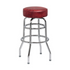 Royal Industries (ROY 7712 CRM) Crimson Standard Seat Bar Stool, Double Ring Chrome Frame, 4 KD