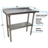 BK Resources (SVTR-1848) 18" X 48" T-430 18 GA Table Stainless Steel Top with 1.5" Riser