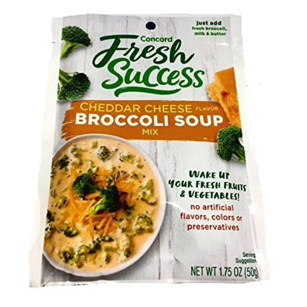 Concord Foods, Broccoli Soup with Cheddar Cheese Mix, 1.75oz Packet (Pack of 6)