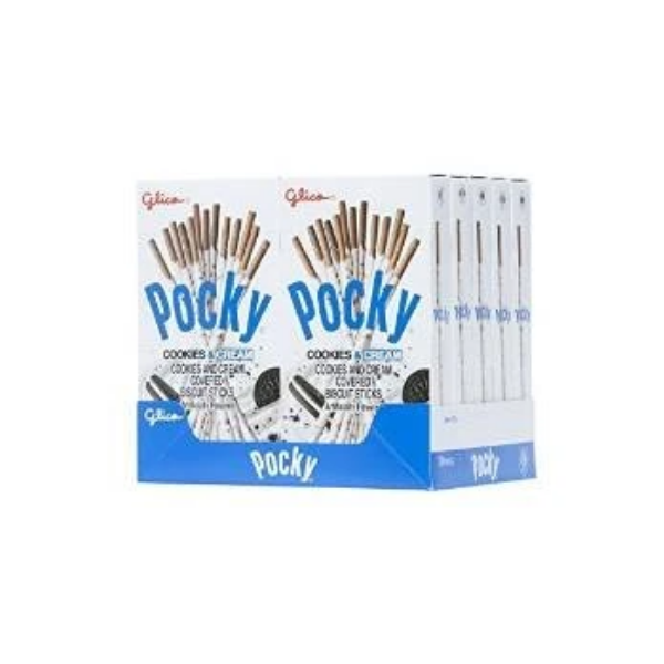 Glico Pocky Biscuit Sticks, Cookies & Cream, 1.41 oz (Pack of 10)