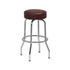 Royal Industries (ROY 7711 BRN) Brown Standard Seat Bar Stool, Single Ring Chrome Frame, 4 KD