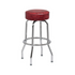 Royal Industries (ROY 7711 CRM) Crimson Standard Seat Bar Stool, Single Ring Chrome Frame, 4 KD