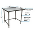 BK Resources (CTTOB-4830) 16 GA. T-304 48 X 30 Table Galvanized Open Base