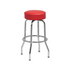 Royal Industries (ROY 7711 R) Red Standard Seat Bar Stool, Single Ring Chrome Frame, 4 KD