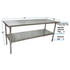 BK Resources (CTT-7230) 16 GA. T-304 72 X 30 Table Galvanized Base