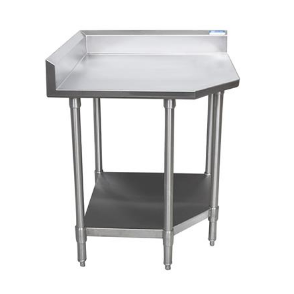 BK Resources (CVTCR5-2424) 24 X 24 Corner Work Table 16 GA T-304 Top