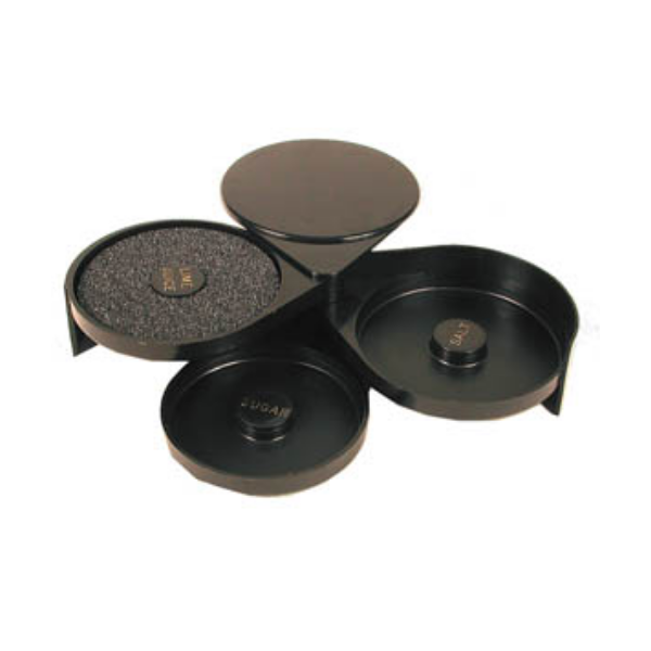 Royal Industries (ROY GLAS RIM) Three Compartment Black Plastic Glass Rimmer