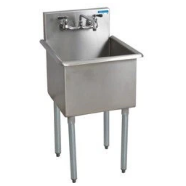 BK Resources 18" X 18" Stainless Steel Budget Sink