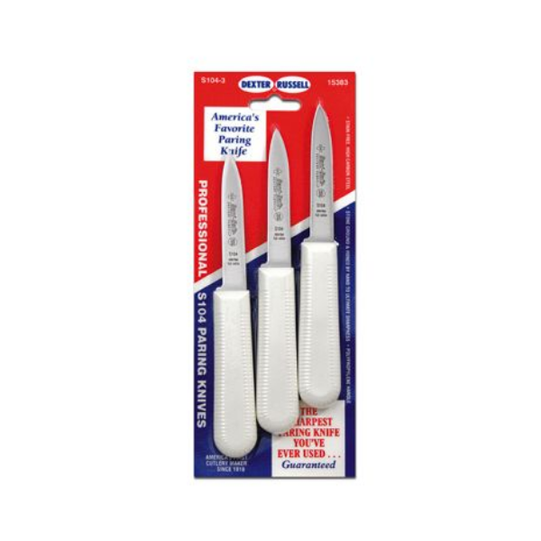 Dexter Russell S104-3PCP Sani-Safe 3-1/4" Paring Knives - 3 / PK