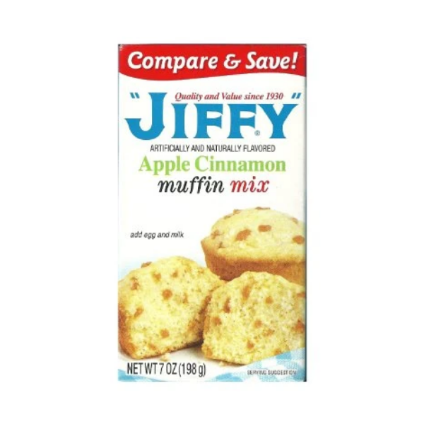 Jiffy Apple Cinnamon Muffin Mix 7-oz Boxes (Pack of 6)