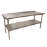 BK Resources (SVTR-7230) 72" X 30" T-430 18 GA Table Stainless Steel Top with 1.5" Riser