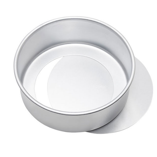 Ateco 12083 8" x 3" Round Cake Pan with Removable bottom