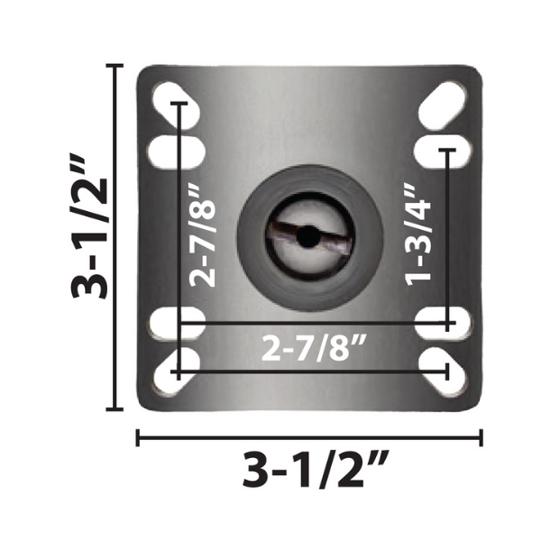 BK Resources (5SBR-UP3-PLY-TLB) 5" Swivel Ply Universal Plate Caster With Brake