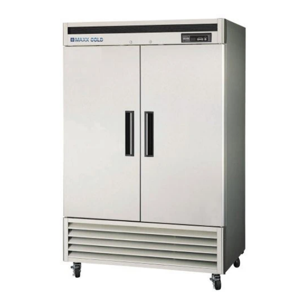 MAXX Cold MCF-49FD 49-Cu-Ft Reach-In Two Door Commercial Freezer, Stainless