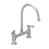 BK Resources (BKF8HD-5G-G) 8" O.C. OptiFlow Deck Mount Faucet With 5" Gooseneck Spout