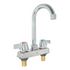 BK Resources (BKD-8G-G) 4" O.C. WorkForce Deck Mount Faucet With 8" Gooseneck Spout