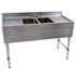 BK Resources 2 Compartment Underbar Sink 48" OAL 10X14X10D BOWLS SS