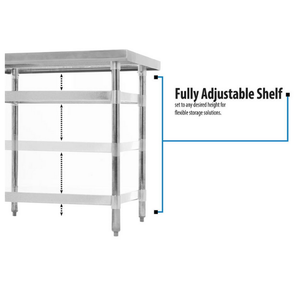 BK Resources (CTT-7230) 16 GA. T-304 72 X 30 Table Galvanized Base