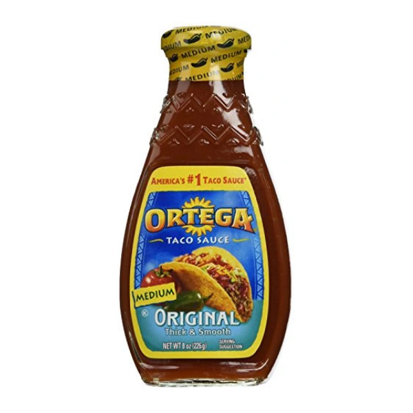 Ortega, Taco Sauce, 8oz Glass Jar (Pack of 3) (Choose Heat) (Mild)