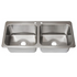 BK Resources (DDI2-20161224-P-G) 18 GA T-304 2 Compartment Drop-In Sink 20"X16"X12"D Bowl