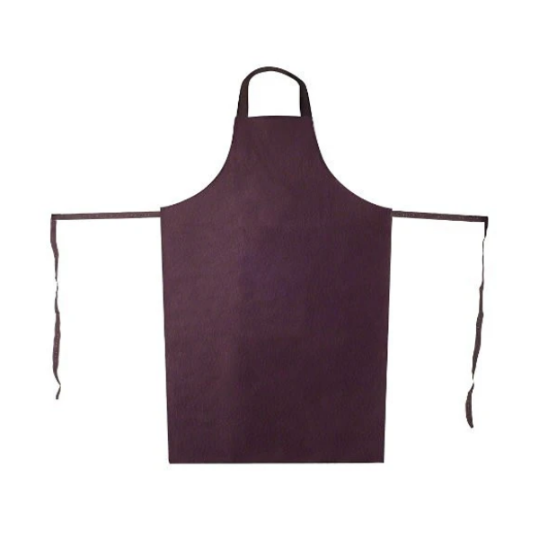 Update International APV-2641HD Vinyl Bib Apron with Leatherette Finish, Brown