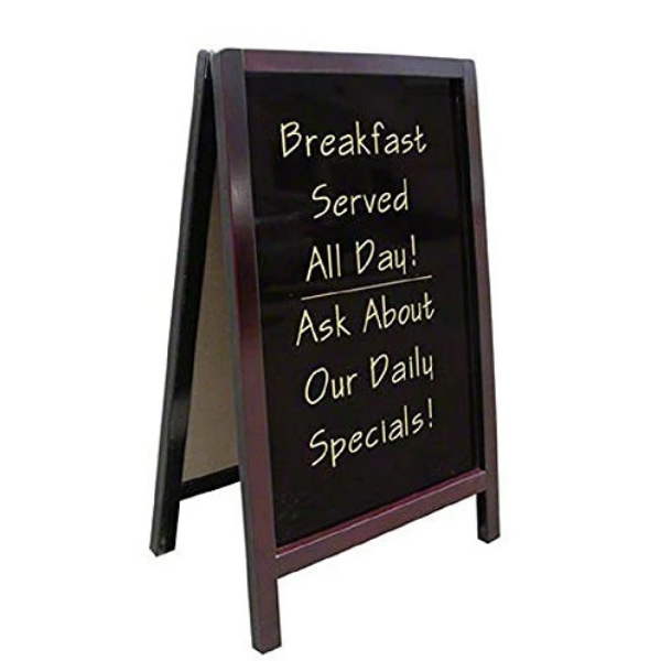 Update International ASIGN-2034 2-Sided Wood A-Frame Write-On Marker Boards, 20 by 34-Inch