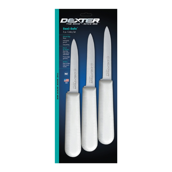 Dexter-Russell S104-PCP Sani-Safe 3 1/4" Paring Knives 3 Pack